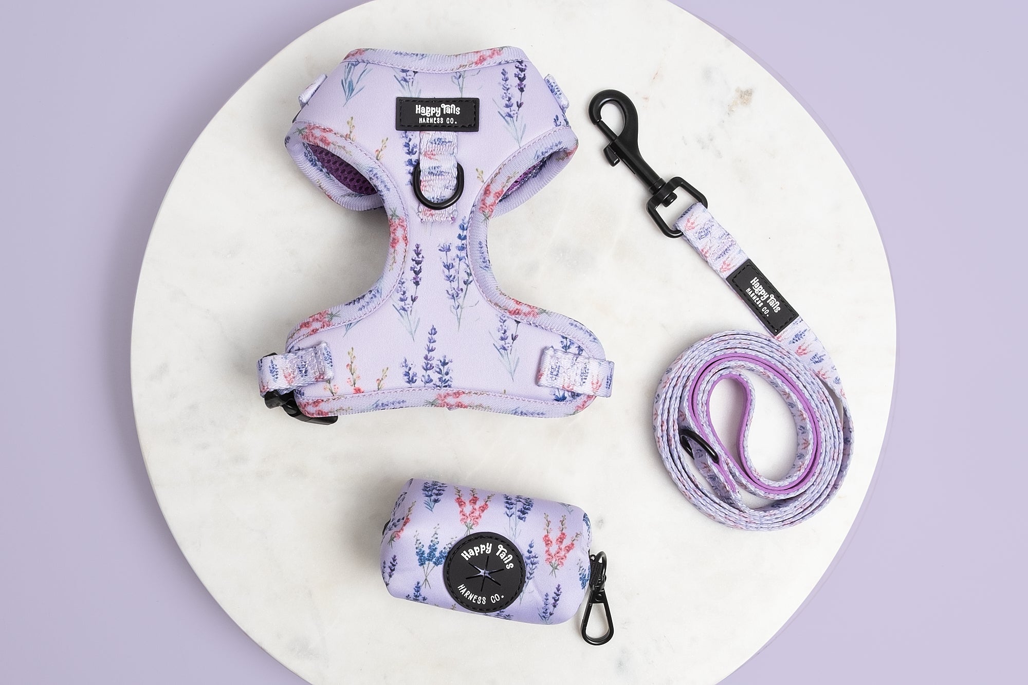 Lavender Fields Adjustable Harness – Happy Tails Harness Co.